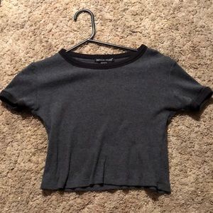 Black and grey crop top